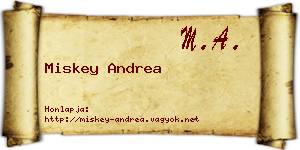 Miskey Andrea névjegykártya